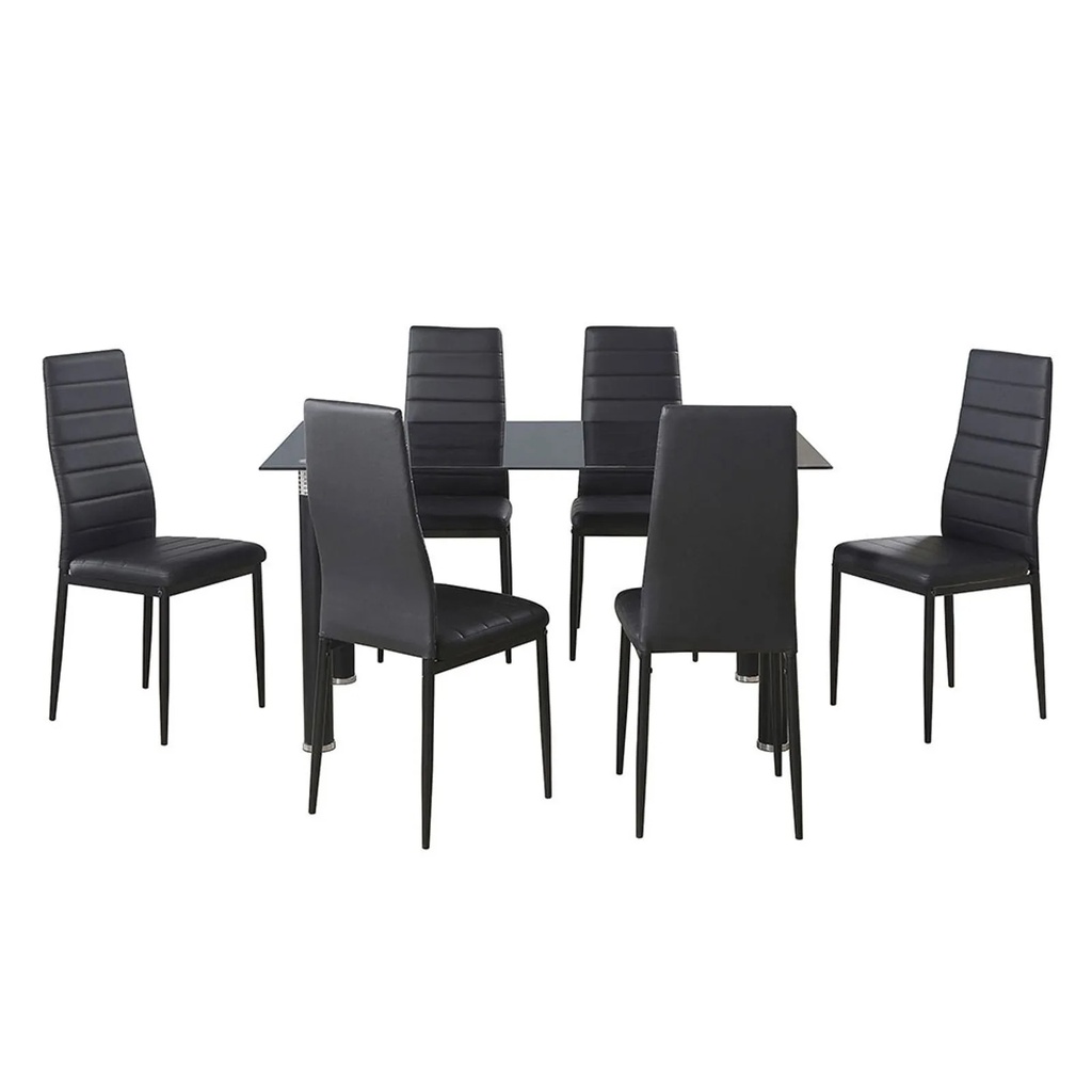 Comedor Dart Material Vidrio Templado 6 puestos